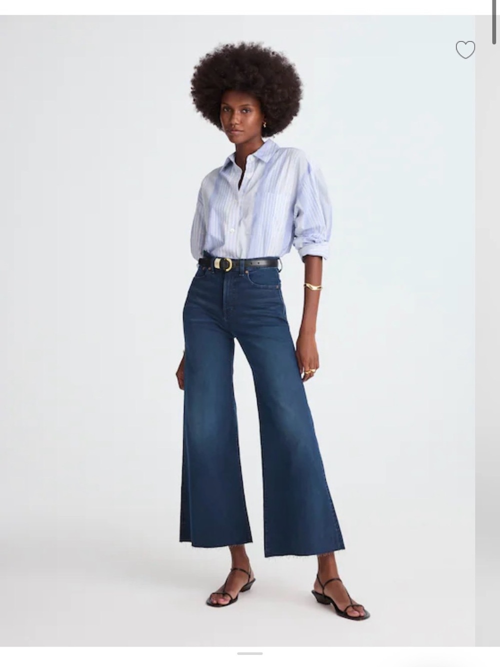 Madewell High-Rise Wide-Leg Crop Jeans - Dark Blue